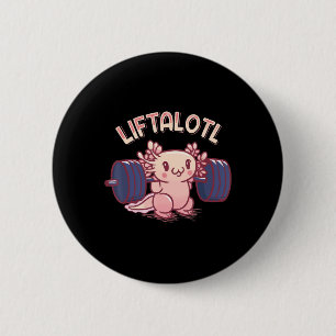 Liftalotl Lifting Axolotl Weightlifting Gym Workou 6 Cm Round Badge