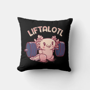 Liftalotl Lifting Axolotl Weightlifting Gym Workou Cushion