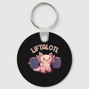 Liftalotl Lifting Axolotl Weightlifting Gym Workou Key Ring