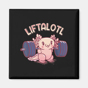 Liftalotl Lifting Axolotl Weightlifting Gym Workou Magnet