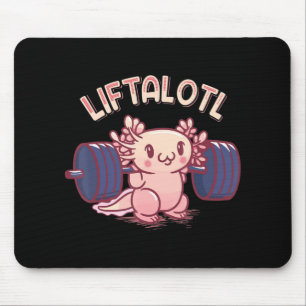 Liftalotl Lifting Axolotl Weightlifting Gym Workou Mouse Mat