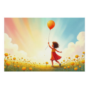 Lifted by Light – A Girl, A Balloon, A Field of Ho Poster
