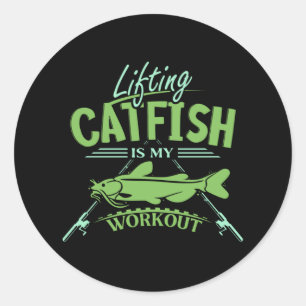 Liftign Catfish Classic Round Sticker