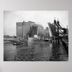 Lifting Bridge, Buffalo: 1900 Poster