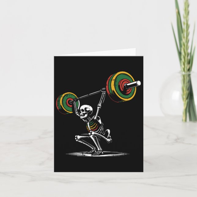 Lifting Fathers Day Gym Workout Dad Papa Men  Card (Front)