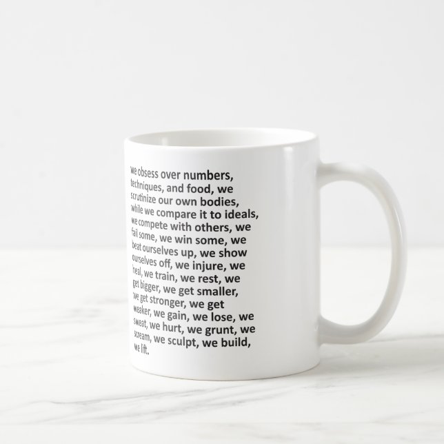 Lifting Fitness Workout Gym Motivation Coffee Mug (Right)