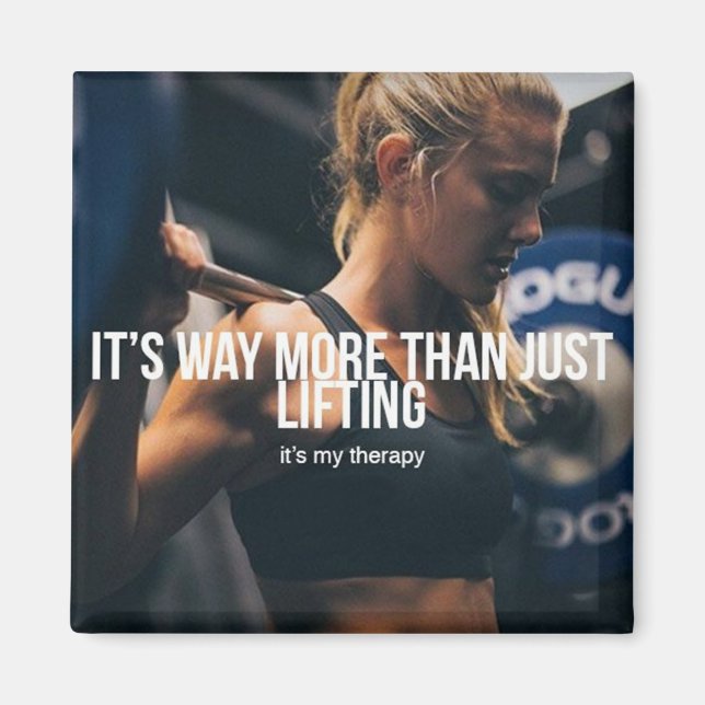 Lifting Is My Therapy - Women's Gym Workout Magnet (Front)