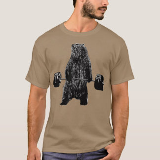 Lifting Motivation Gym Strong Grizzly Bear T-Shirt