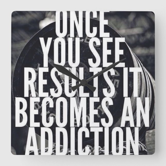 Lifting Motivation - Once You See Results Square Wall Clock (Front)