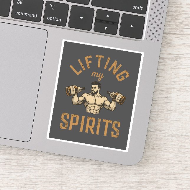 Lifting My Spirits -Bodybuilding Gym Humor- Funny (Detail)