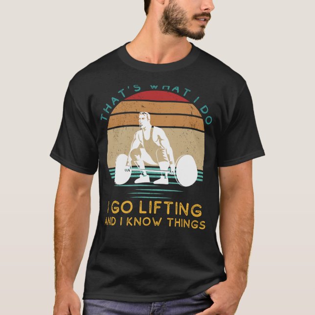 Lifting Savvy: Iron & Witty Wisdom Fun Tee for Gym (Front)
