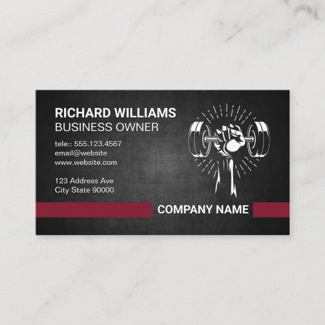Lifting Weight Business Card (Front)