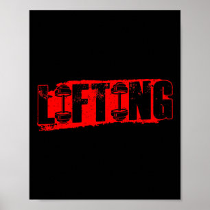 Lifting Weightlifting Lift Workout Gym Poster