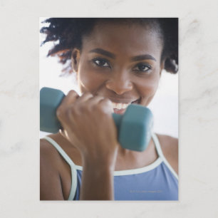 Lifting Weights Postcard