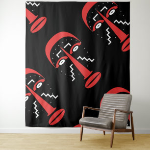 Ligbi tribal mask tapestry