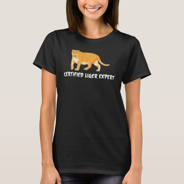 Liger Expert Lion Tiger Wild Zoo Animal T-Shirt (Front)