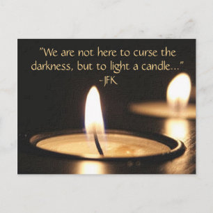 Light A Candle Inspirational Postcard