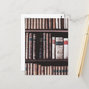 Light Academia Aesthetic bookshelf Postcard