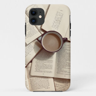 Light Academia Aesthetic coffee and books iPhone 11 Case