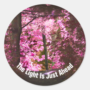 Light Ahead On The Path Inspirational  Classic Round Sticker