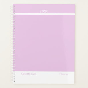 Light Amethyst Purple Modern Layout Large Planner