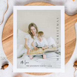 Light and Airy Family Christmas Photo Holiday Postcard