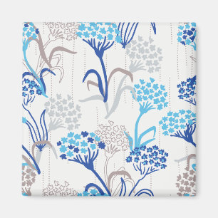 Light and Airy Hydrangea Floral Pattern Magnet