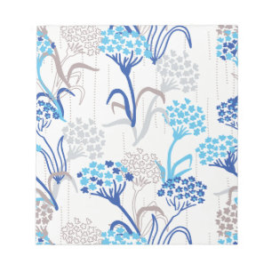 Light and Airy Hydrangea Floral Pattern Notepad