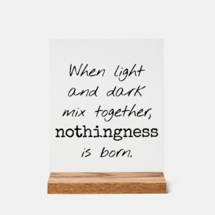 Light And Dark Acrylic Sign