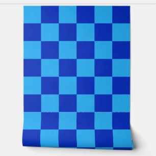 Light and Dark Blue Checker Design  Wallpaper