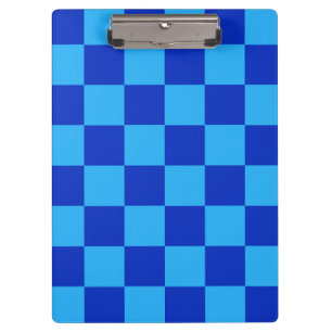 Light and Dark Blue Chequered Design  Clipboard