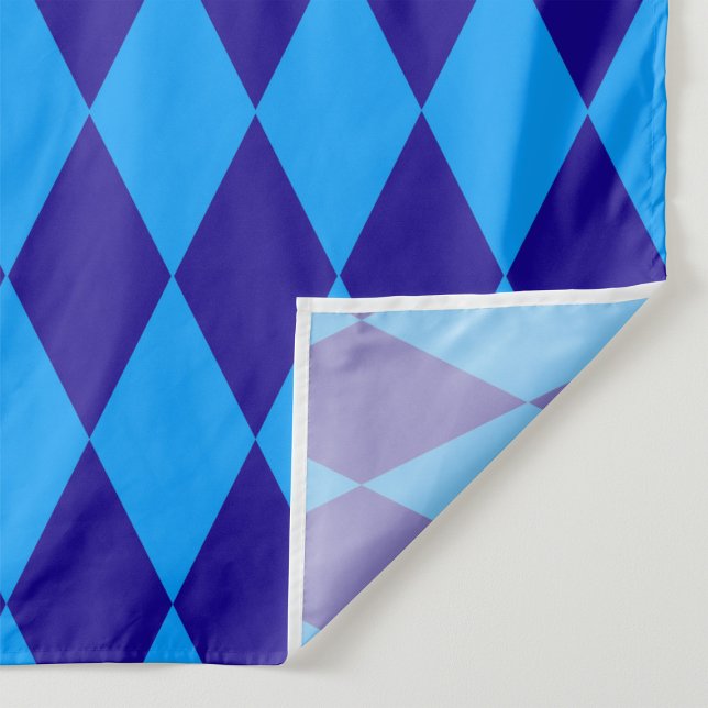 Light and Dark Blue Harlequin Diamonds Checkers  Fabric (Creator Uploaded)