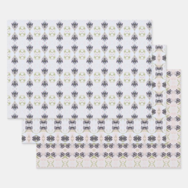 Light And Dark Blue Wrapping Paper Sheet (Set)