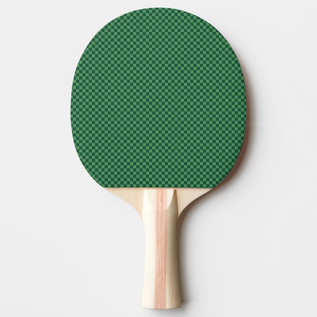 Light and Dark Green Squares Ping Pong Paddle (Front)