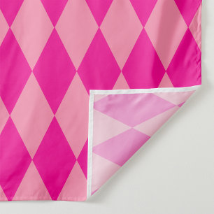 Light and Dark Pink Harlequin Diamonds Checkers  Fabric
