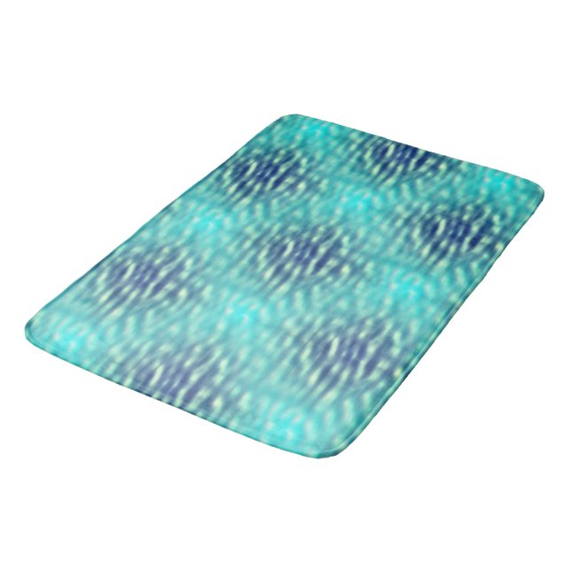 Light and Dark Pool Water Pattern Bath Mat (Angled)
