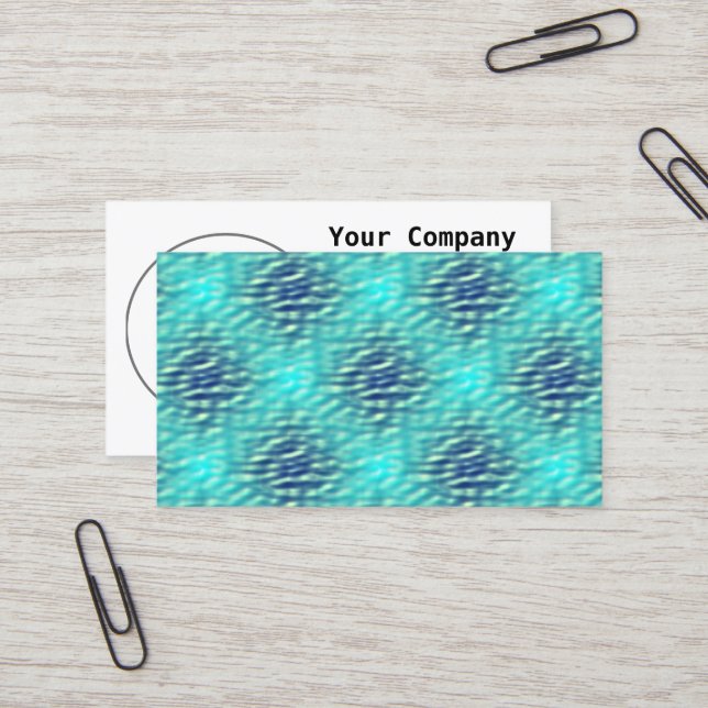 Light and Dark Pool Water Pattern Business Card (Front/Back In Situ)