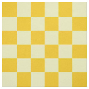 Light and Dark Yellow Chequered Design Fabric