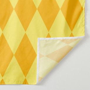 Light and Dark Yellow Harlequin Diamonds Checkers Fabric