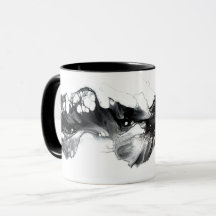 Light and Darkness Abstract Black White Fluid Art