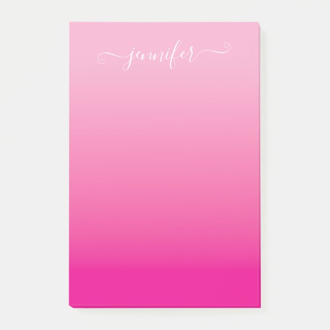 Light and Hot Pink Ombre Post-it Notes (Front)