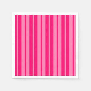 Light and Hot Pink Stylish Stripes Pattern Design Napkin