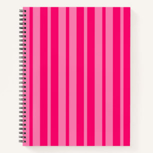 Light and Hot Pink Stylish Stripes Pattern Design  Notebook