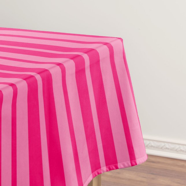 Light and Hot Pink Stylish Stripes Pattern Design  Tablecloth (Creator Uploaded)