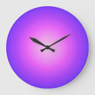 Light and Hot Pink Violet Ombre Large Clock