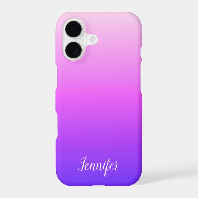 Light and Hot Pink Violet Personalised Ombre (Back)