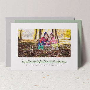 Light and life religious holiday photo card