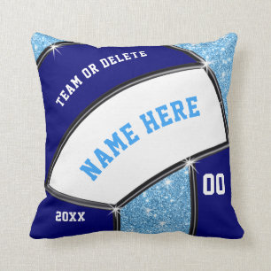 Light and Navy Blue White, Senior Volleyball Gifts Cushion