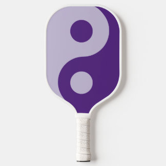 Light and Royal Purple Yin Yang Symbol Pickleball Paddle