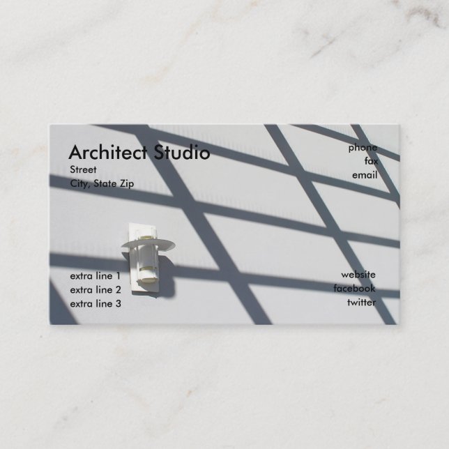 Light And Shadows Business Card (Front)